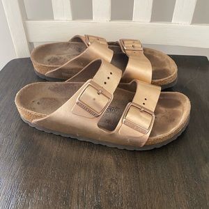 Gold Birkenstocks
